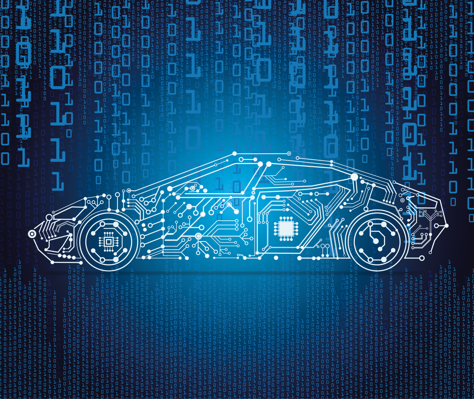 autonomous driving by a e-car, e-mobility