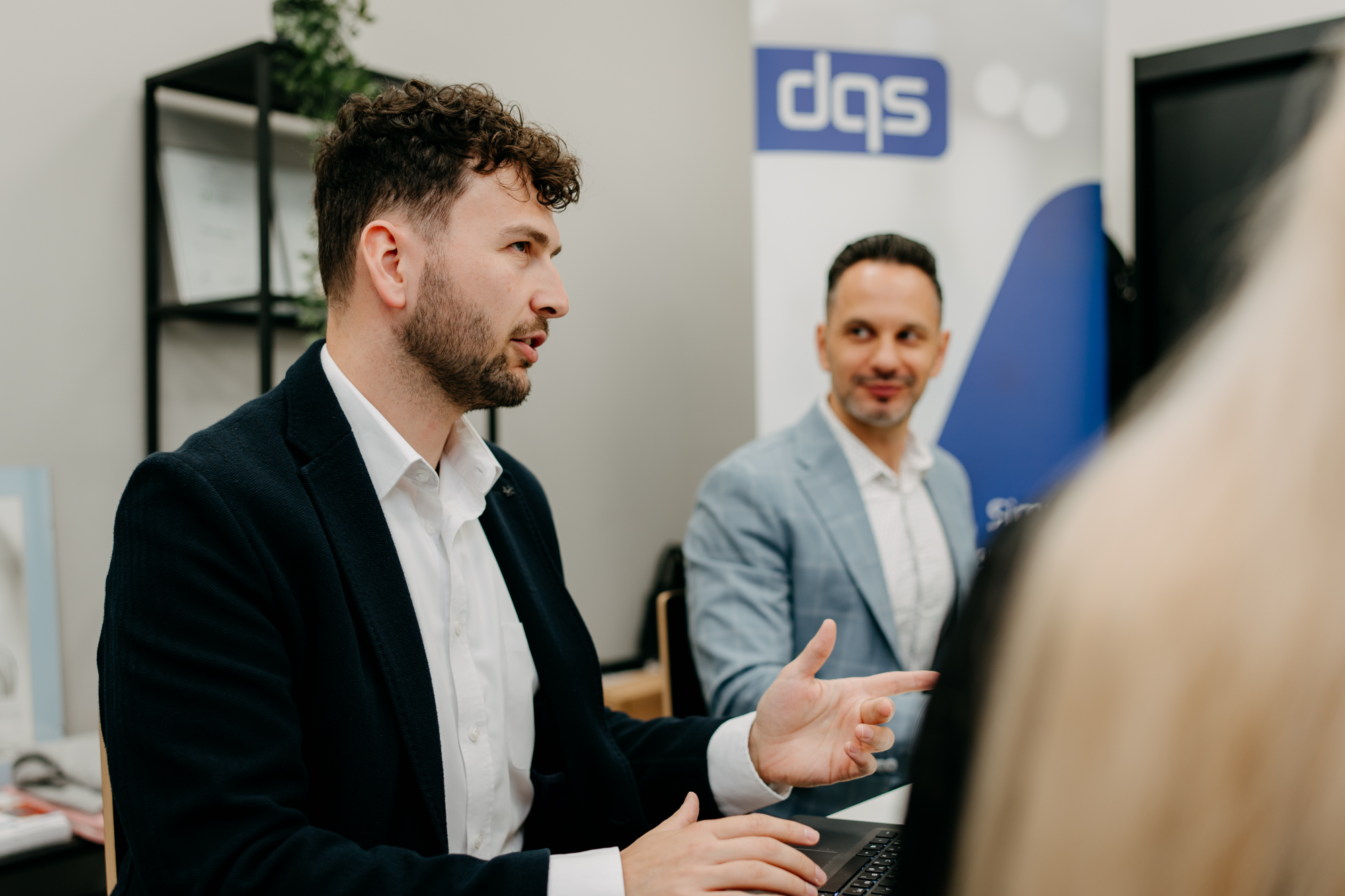 A regular day at the DQS Slovakia office – colleagues connecting and sharing ideas together.