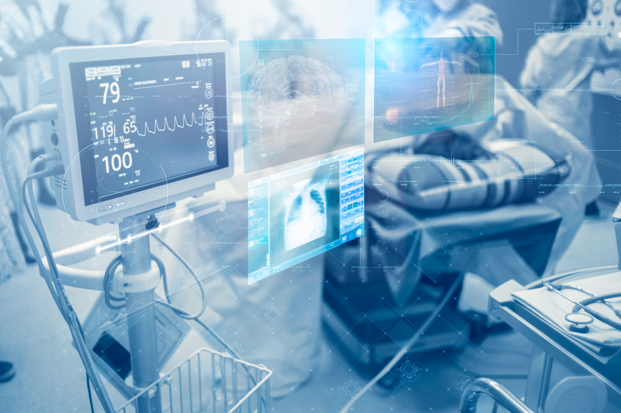 Innovative technology in a modern hospital operating room futuristic medical interface concept Keepi