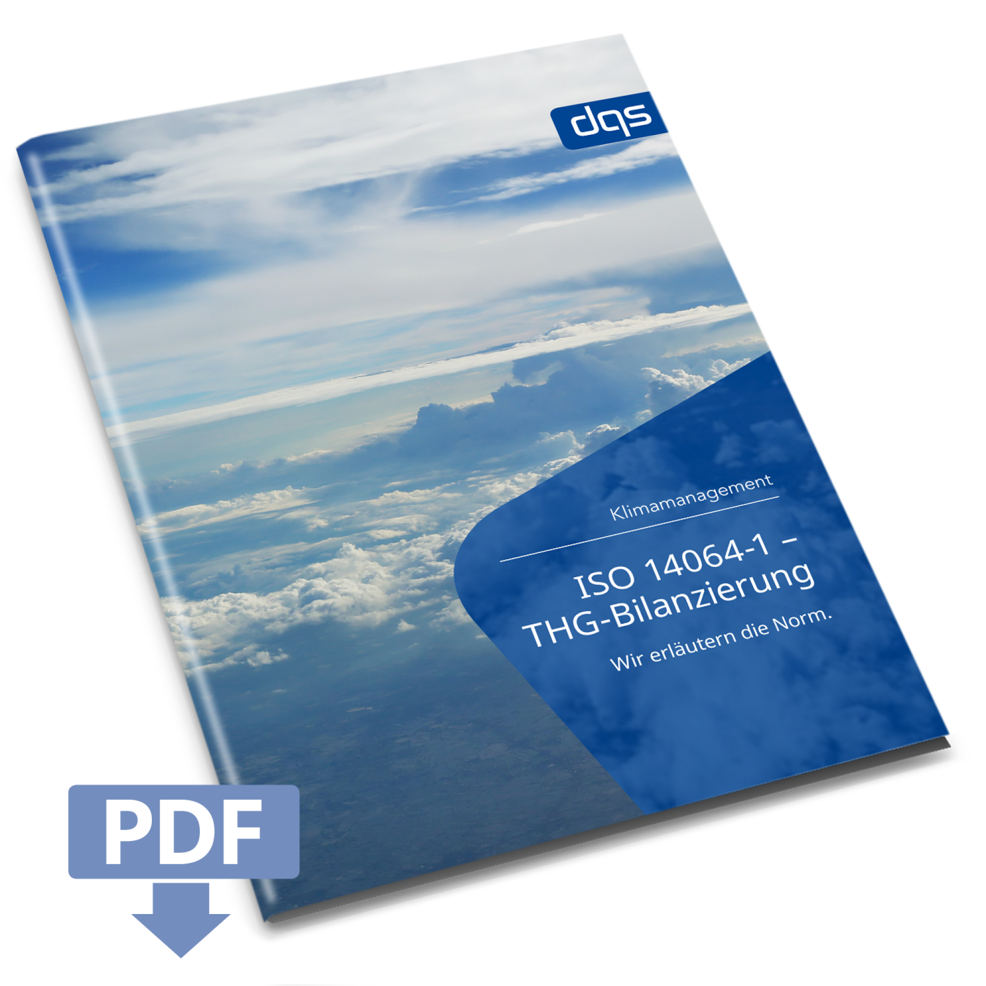 Cover sheet for German whitepaper ISO 14064-1 with pdf