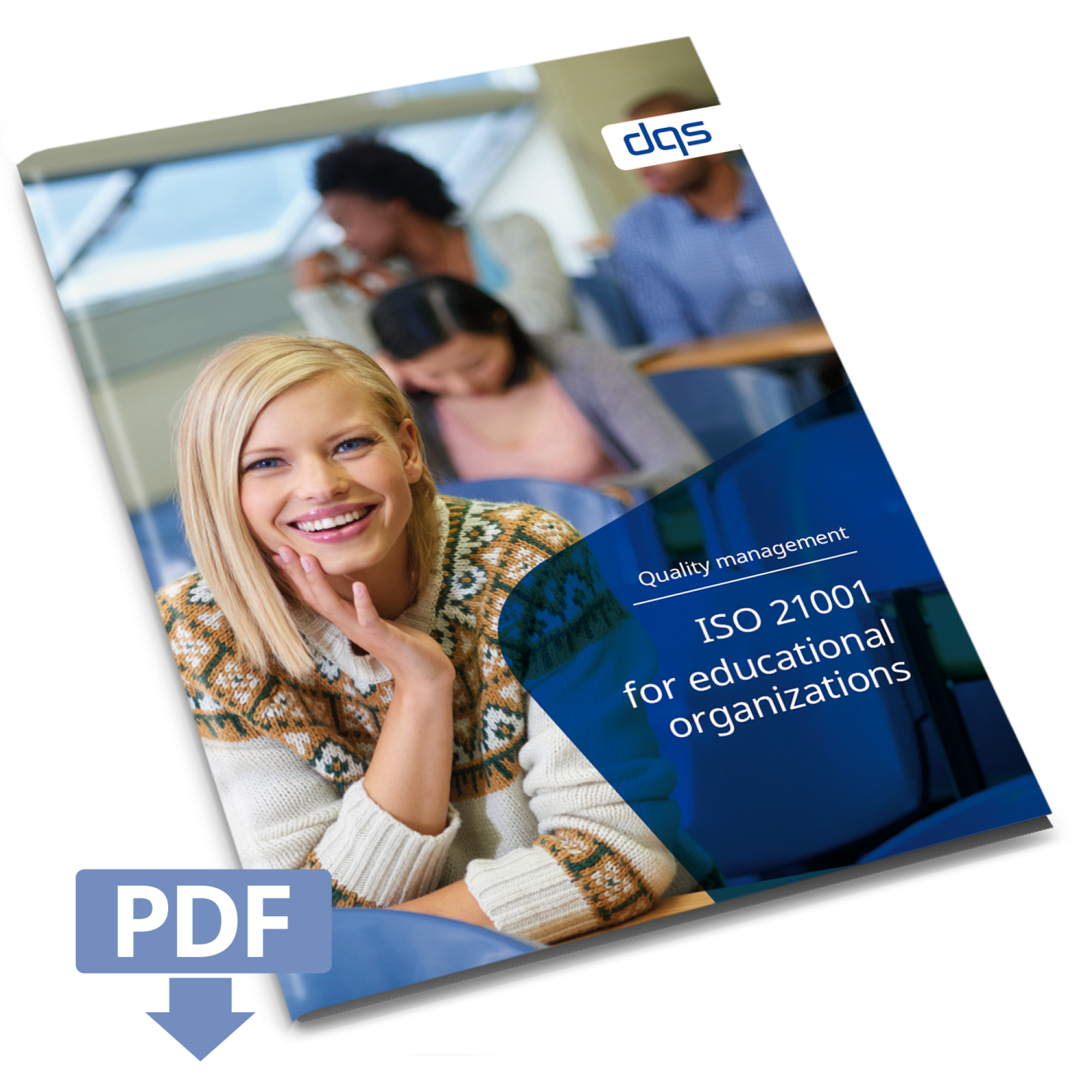 Cover of DQS White Paper ISO 21001 for educational organizations with pdf