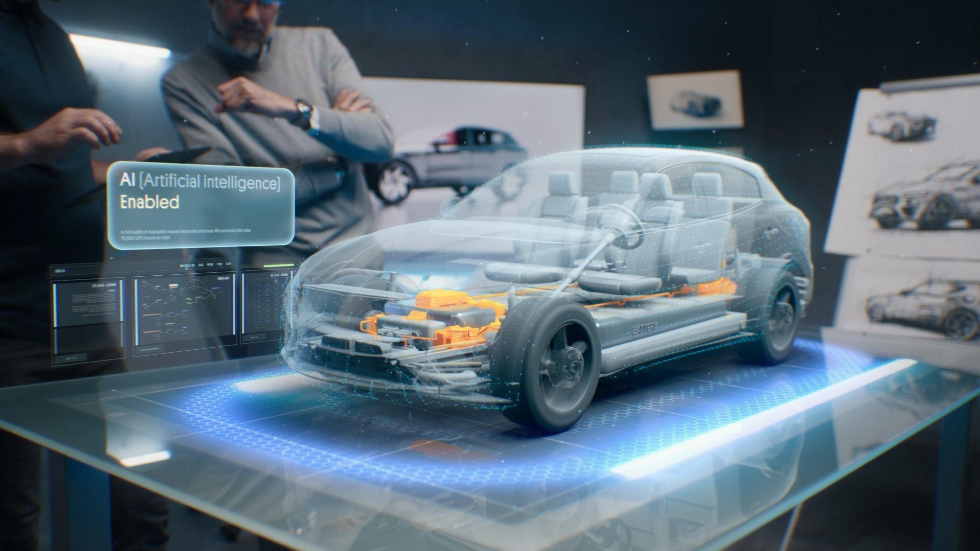 vda-isa-5.1-dqs-electric car with AI artificial intelligence using 3D modeling technology of visuali