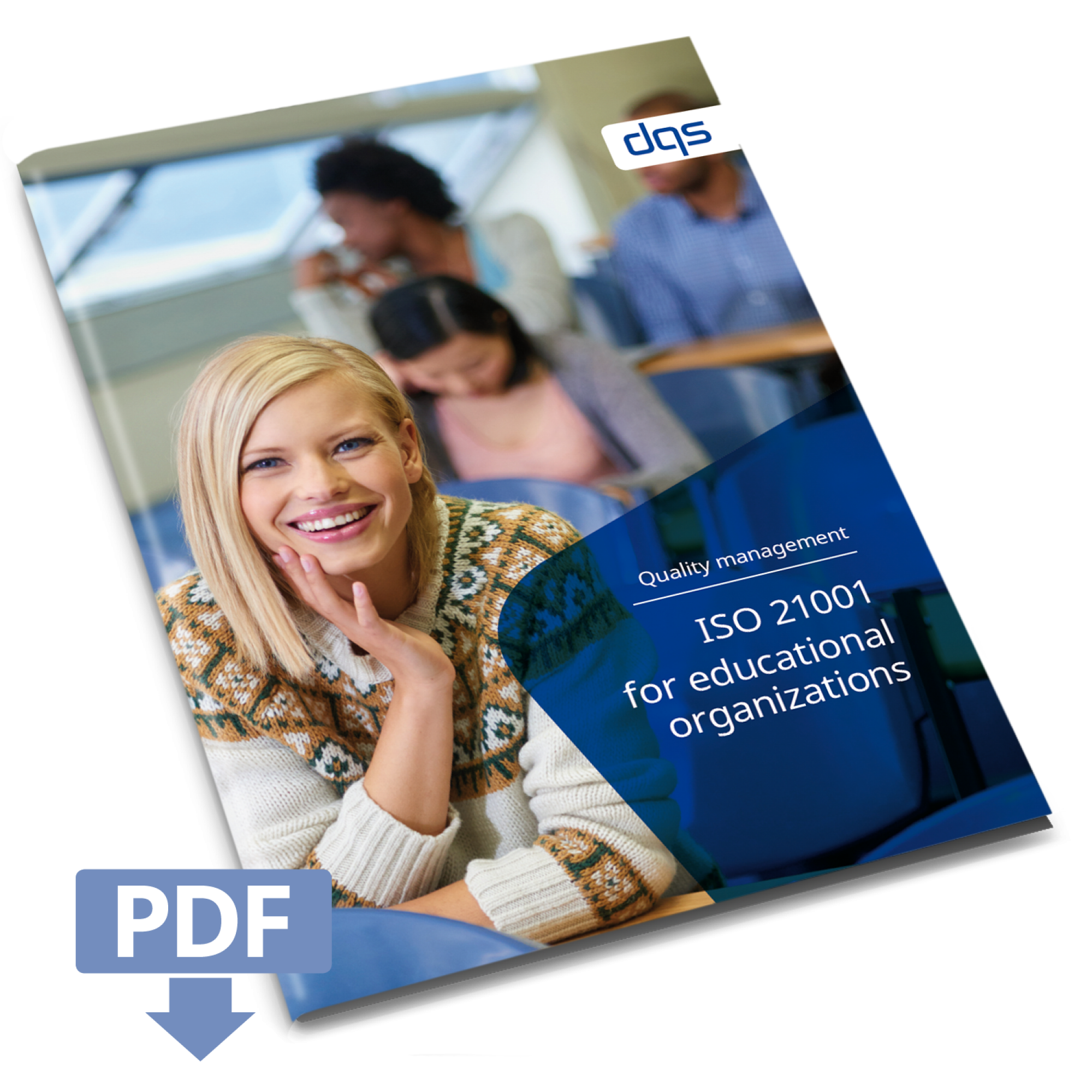 Cover of DQS White Paper ISO 21001 for educational organizations with pdf