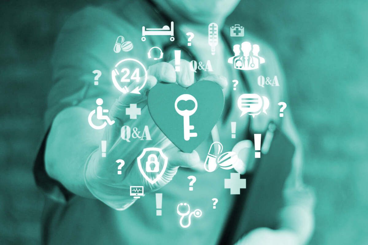 b3s-krankenhaus-dqs-pfleger zeigt schluesselbegriffe