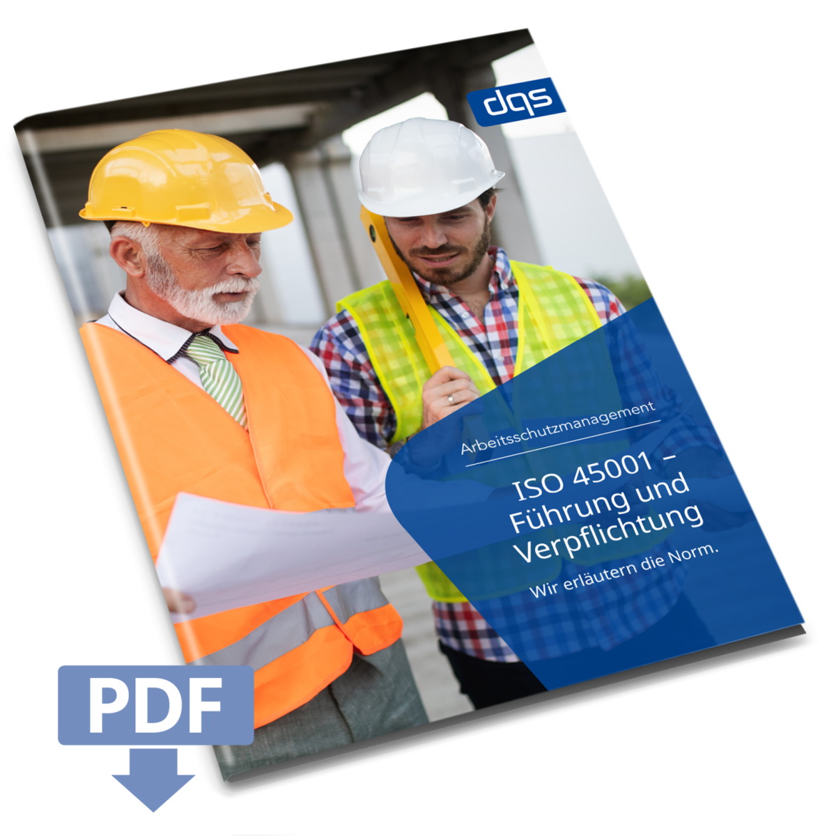 Cover sheet for German whitepaper ISO 45001 leadership with pdf 