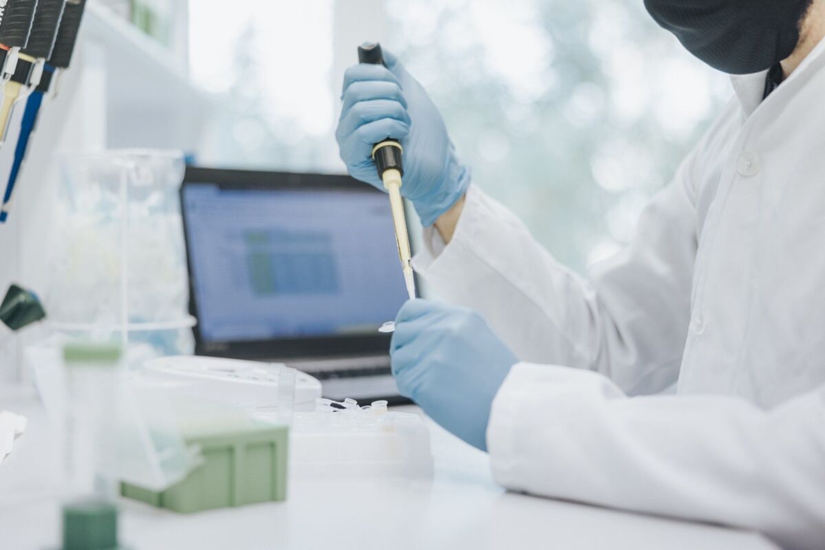 Photos taken in the biotechnology laboratory focused on addressing global challenges of biosustainab