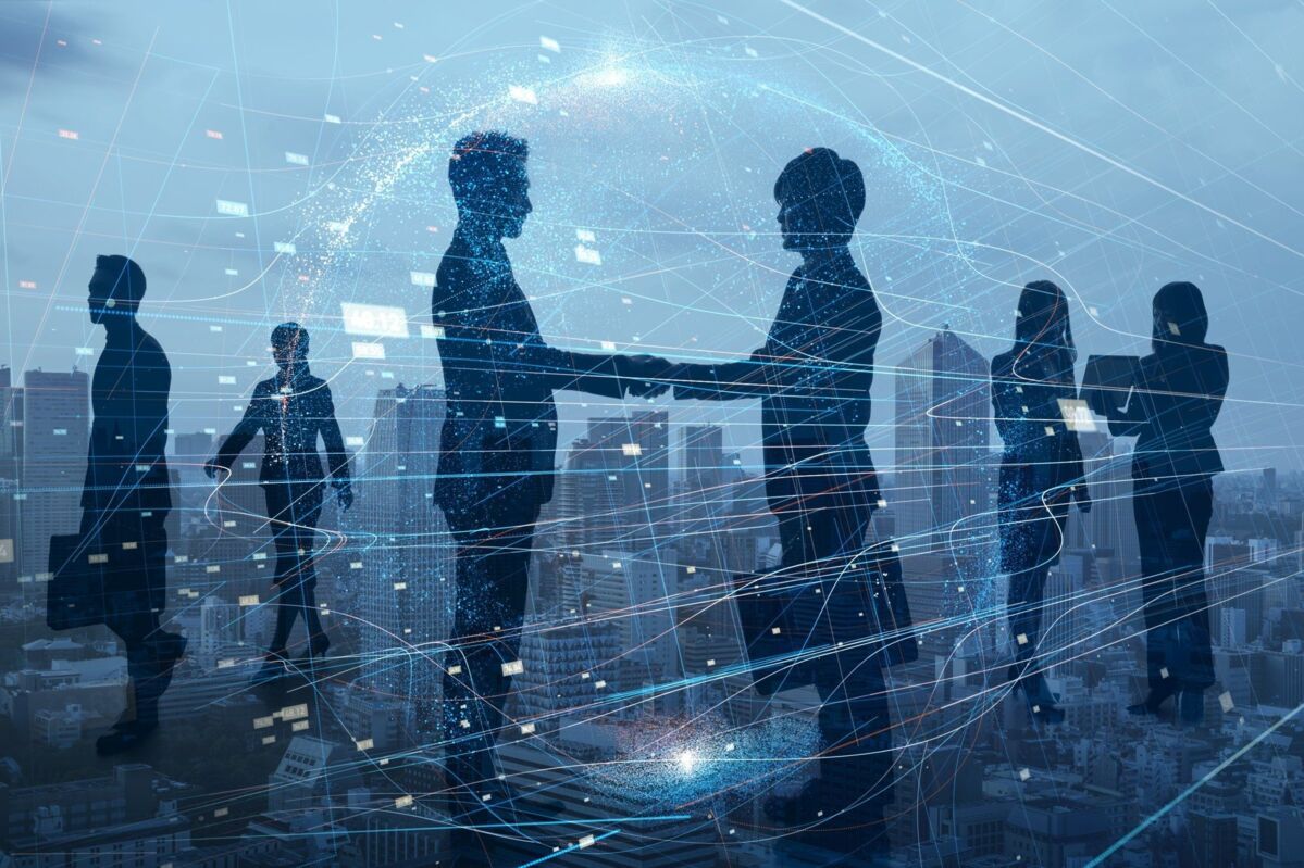 business-network-dqs-silhouettes of group of global business person