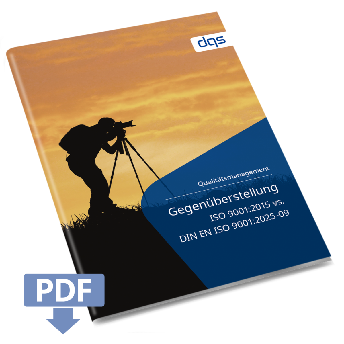 Cover image of the German whitepaper on quality management: Comparison ISO 9001:2015 vs DIN EN ISO 9