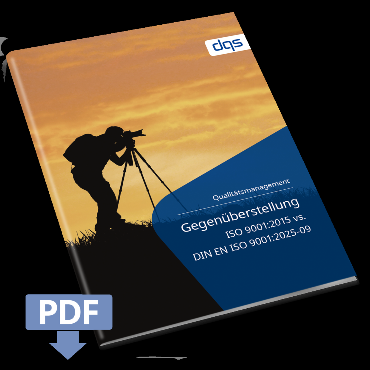 Cover image of the German whitepaper on quality management: Comparison ISO 9001:2015 vs DIN EN ISO 9