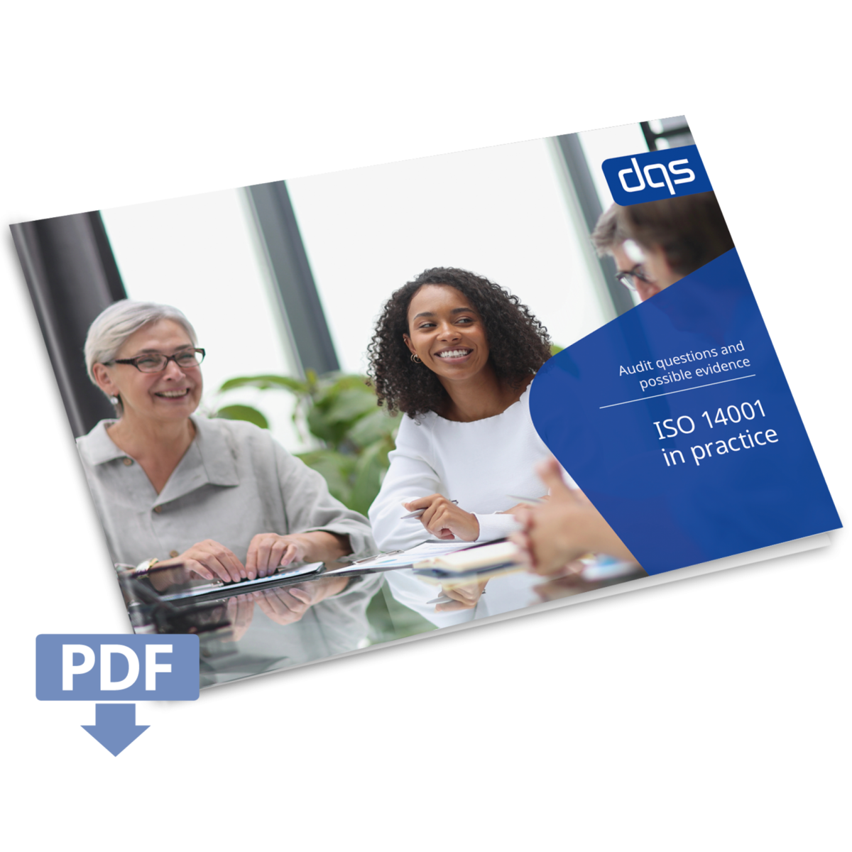 Cover sheet for ISO 14001 audit checklist with pdf