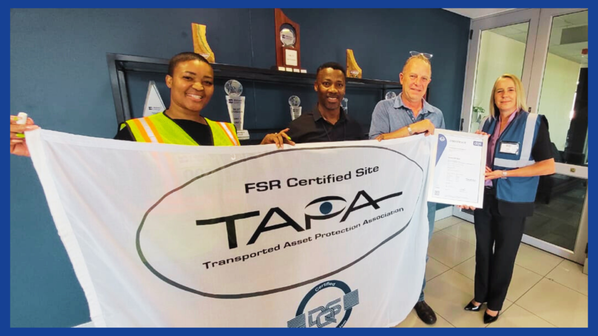 The image captures a milestone moment for Bidvest International Logistics (BIL) as they receive thei