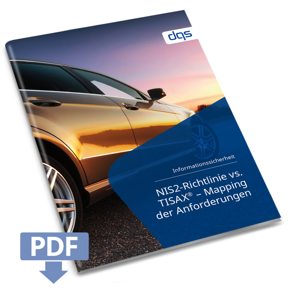 Cover sheet for German whitepaper nis2-Richtlinie vs tisax mapping with pdf 