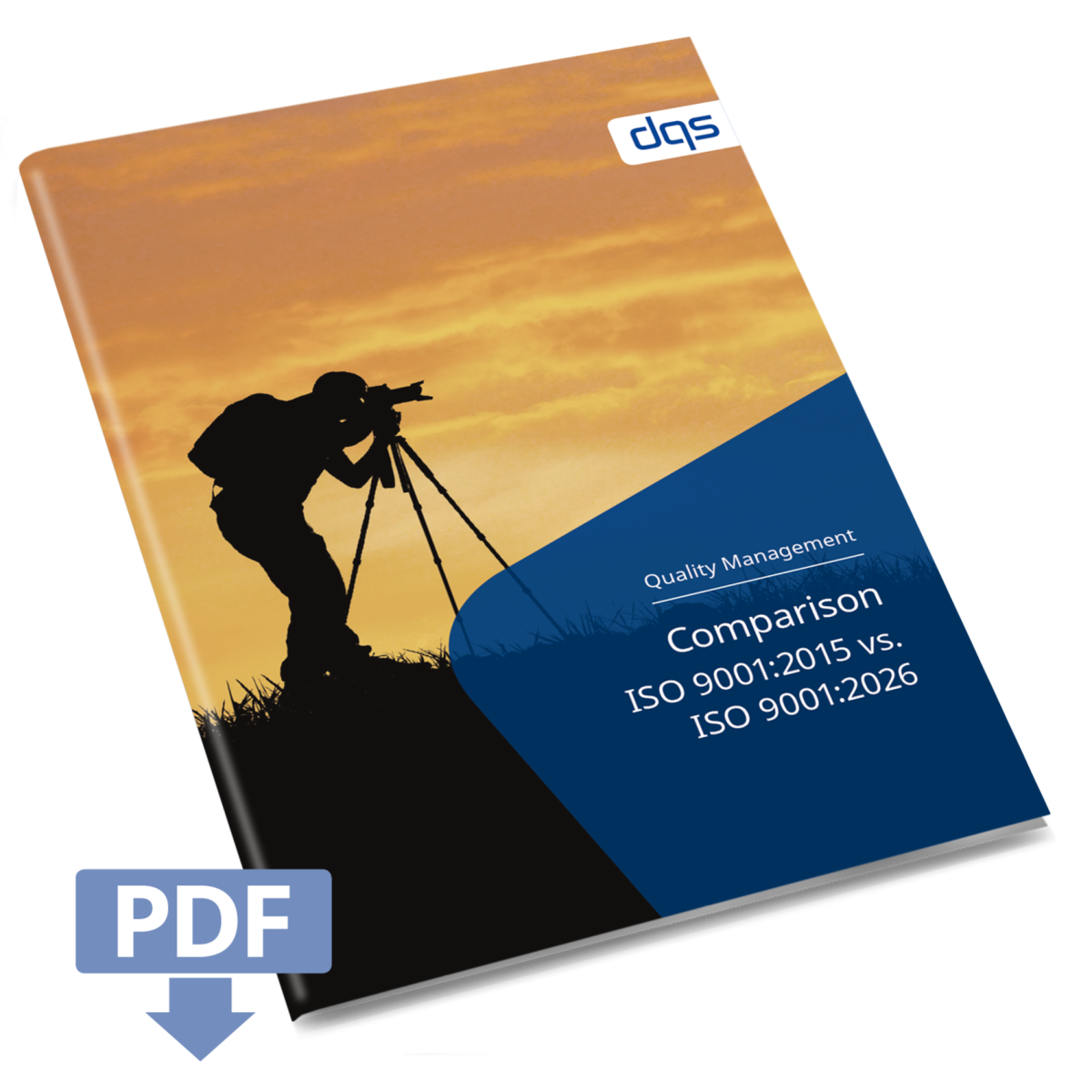 Cover image of the English whitepaper on quality management: Comparison ISO 9001:2015 vs ISO 9001:20