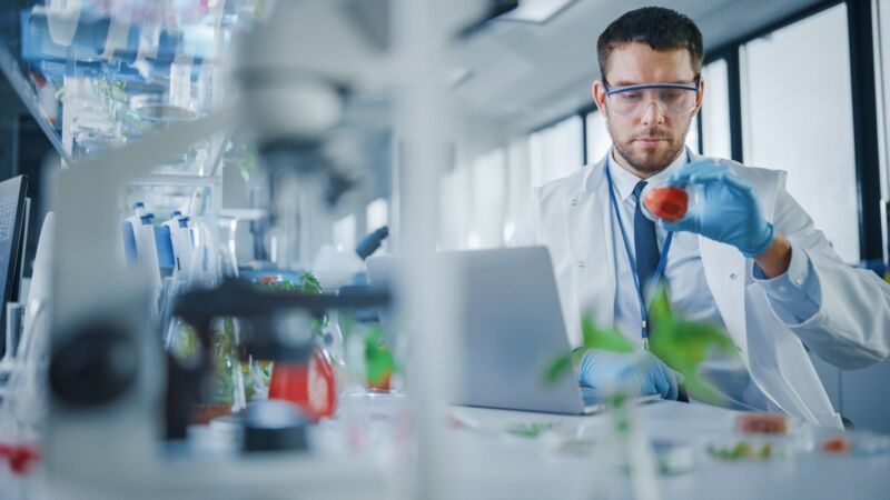 din-iso-13485-for-which-customers-dqs-a medical doctor works in a lab