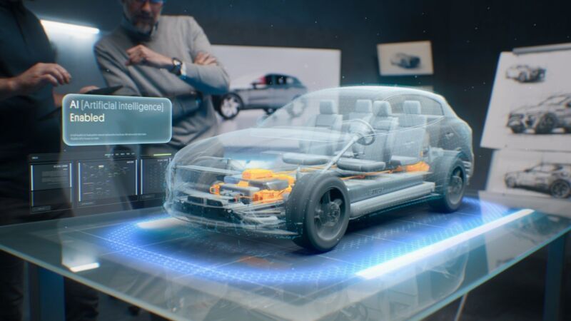 vda-isa-5.1-dqs-electric car with AI artificial intelligence using 3D modeling technology of visuali