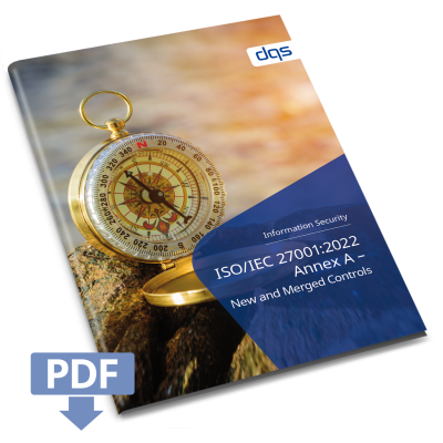 Cover sheet for white paper ISO 27001 Annex A new controls with PDF