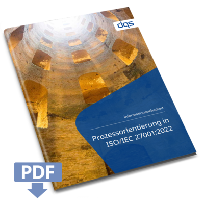 Cover sheet for white paper Process orientation in ISO 27001 with PDF