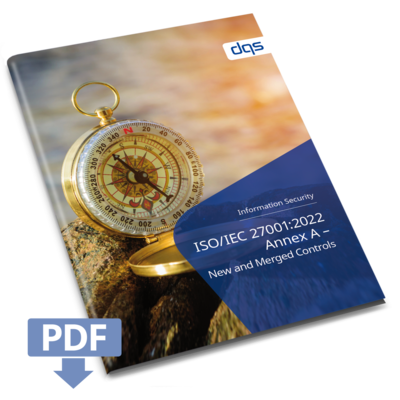 Cover sheet for white paper ISO 27001 Annex A new controls with PDF