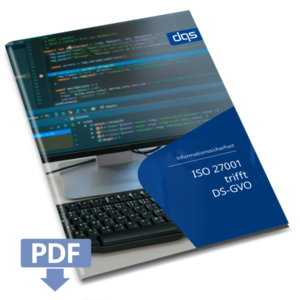 Cover sheet for German whitepaper ISO 27001 meets GDPR with pdf 