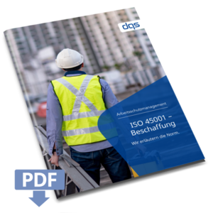 Cover sheet for German whitepaper ISO 45001 procurement with pdf 