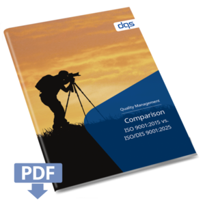 Cover image of the English whitepaper on quality management: Comparison ISO 9001:2015 vs DIN EN ISO 