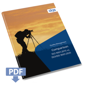 Cover image of the English whitepaper on quality management: Comparison ISO 9001:2015 vs DIN EN ISO 