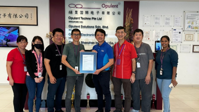 dqs certificate handover to opulent techno pte ltd team in malaysia